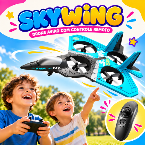 SkyWing — Drone Avião Com Controle Remoto