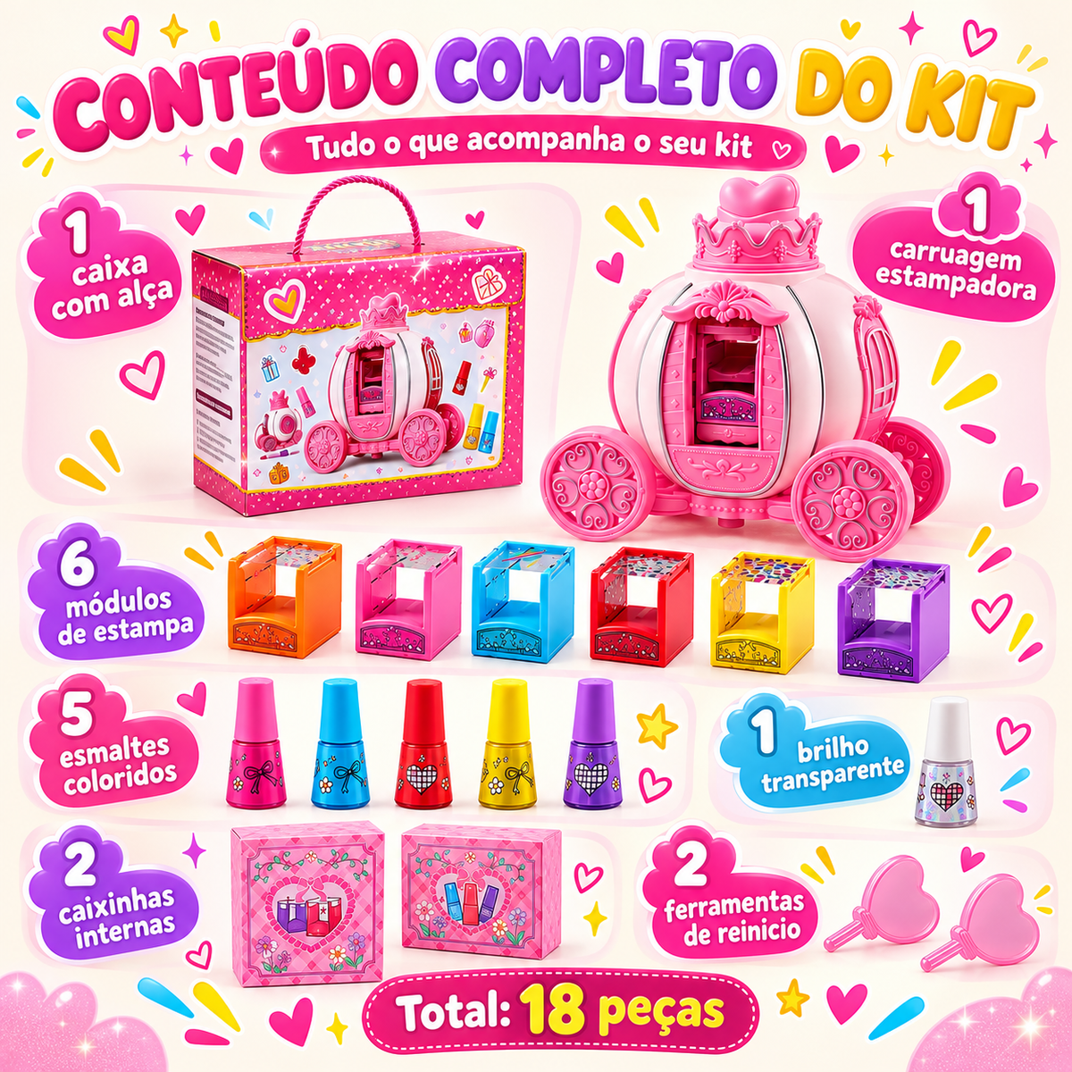 Nail Magic — Kit Infantil de Arte Para Unhas