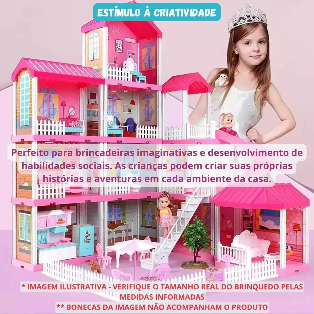 Dreamhouse Kids – Casa de Bonecas 4 Andares - Creative Brinquedos