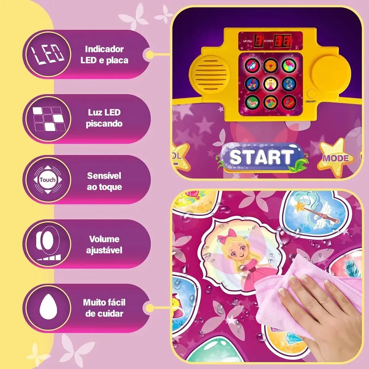Dance Mat Kids – Tapete Musical Interativo - Creative Brinquedos