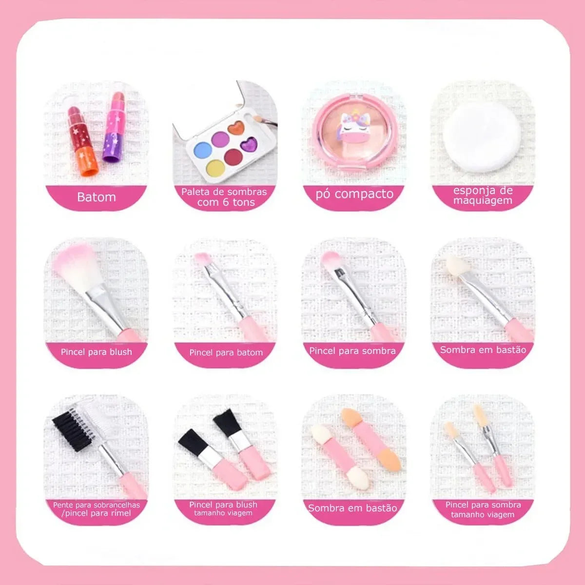 BEAUTY CASE KIDS – MALETA DE MAQUIAGEM LAVÁVEL - Creative Brinquedos