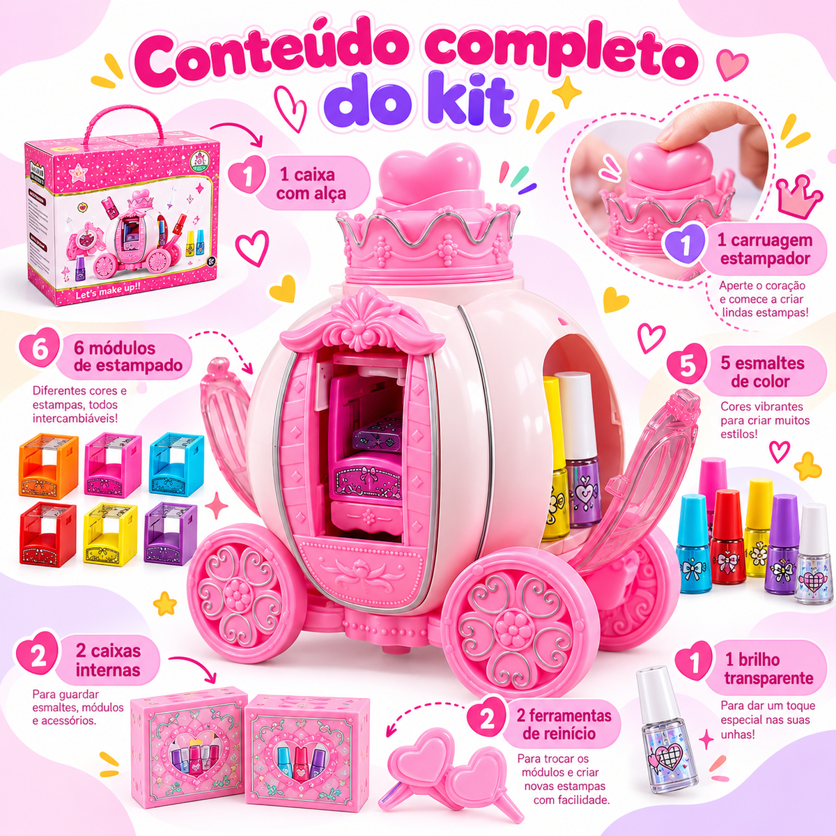 Nail Magic — Kit Infantil de Arte Para Unhas