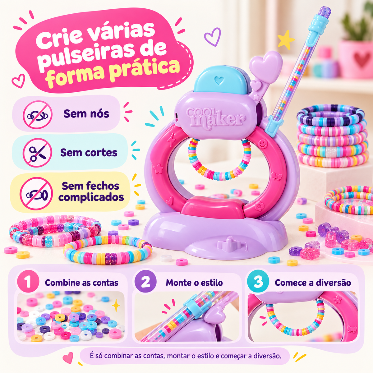 PopStyle — Máquina Para Fazer Pulseiras