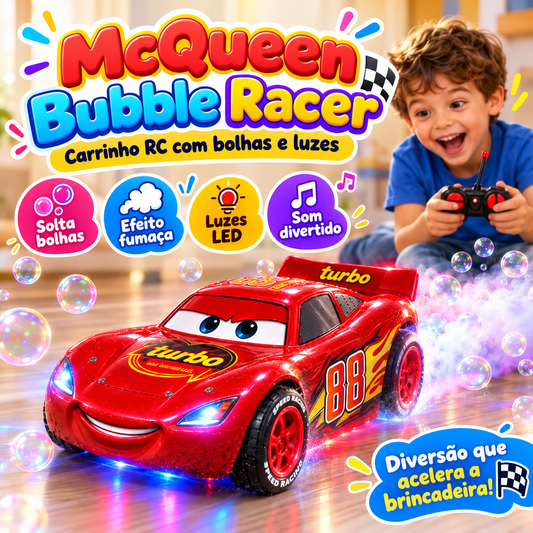 McQueen Bubble Racer — Carrinho RC Com Bolhas e Luzes